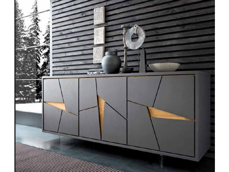 Madia moderna bianca legno offerta PREZZI OUTLET