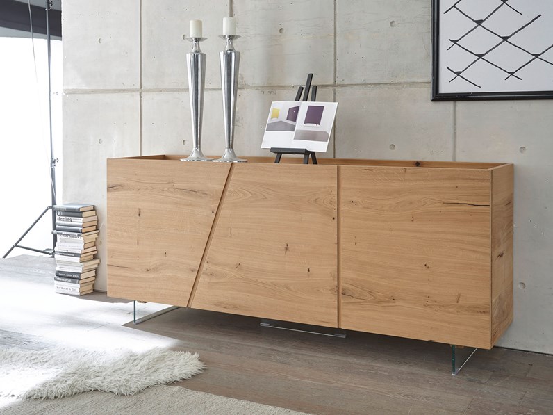 Madia moderna in legno rovere 3 ante sconto -49% Madia moderna in legno rovere 3 ante sconto -49%