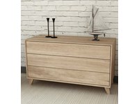 madia credenza comò 3 cassetti legno massello rovere
