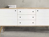 MADIA IN ABETE SPAZZOLATO ROVERE E BIANCO