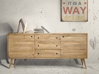 MADIA IN ABETE SPAZZOLATO ROVERE E BIANCO