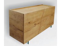 Credenza a 2 ante in legno massello di rovere sconto -45%