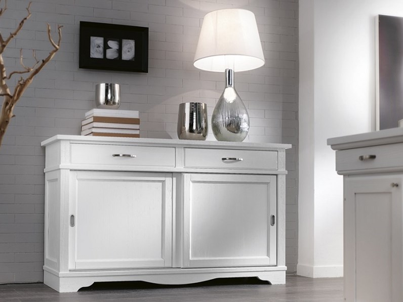 Madia in legno stile classico Madia country con ante scorrevoli scontata del 35 Artigianale