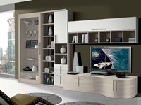 Soggiorno componibile mod.Vela con base sagomata