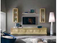 mobile soggiorno porta TV living con cassetoni e vetrinette