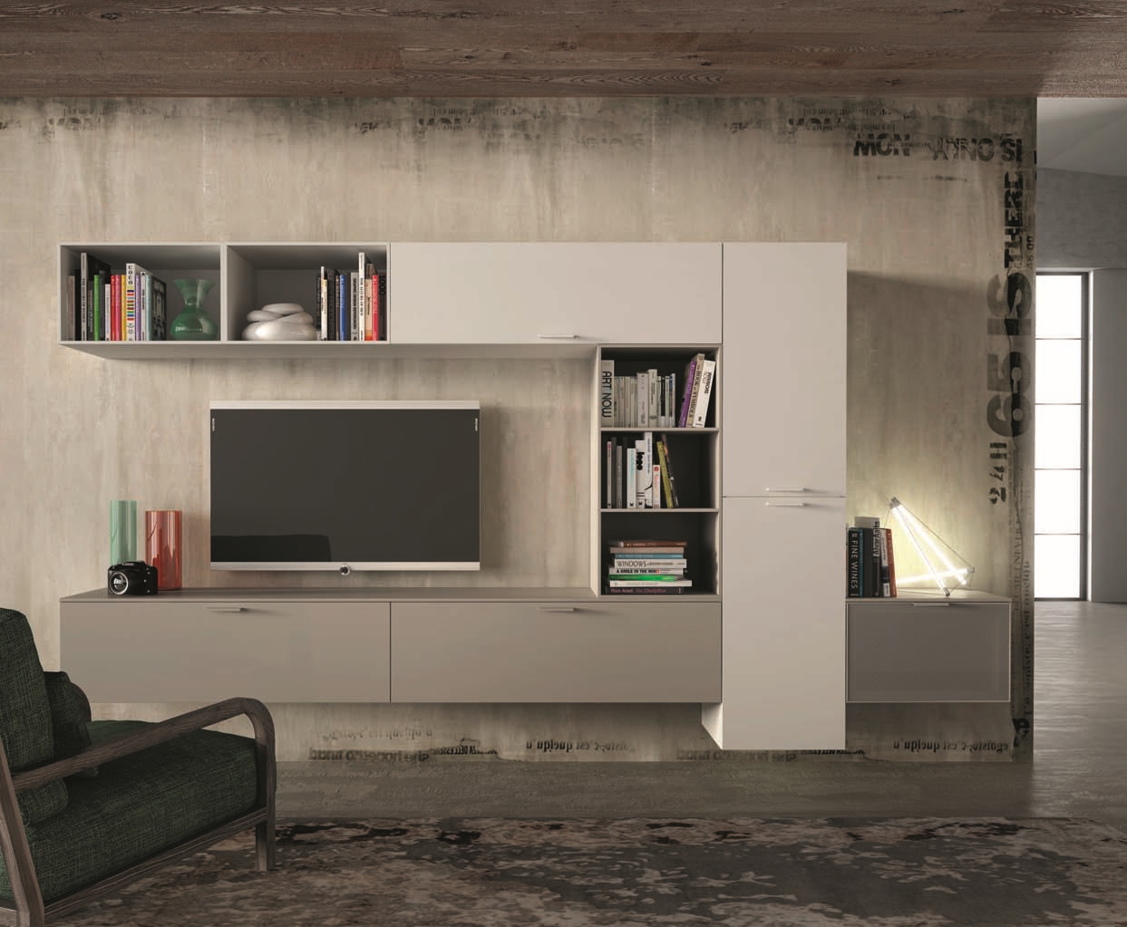 San michele soggiorno sole laccato opaco porta tv design ...