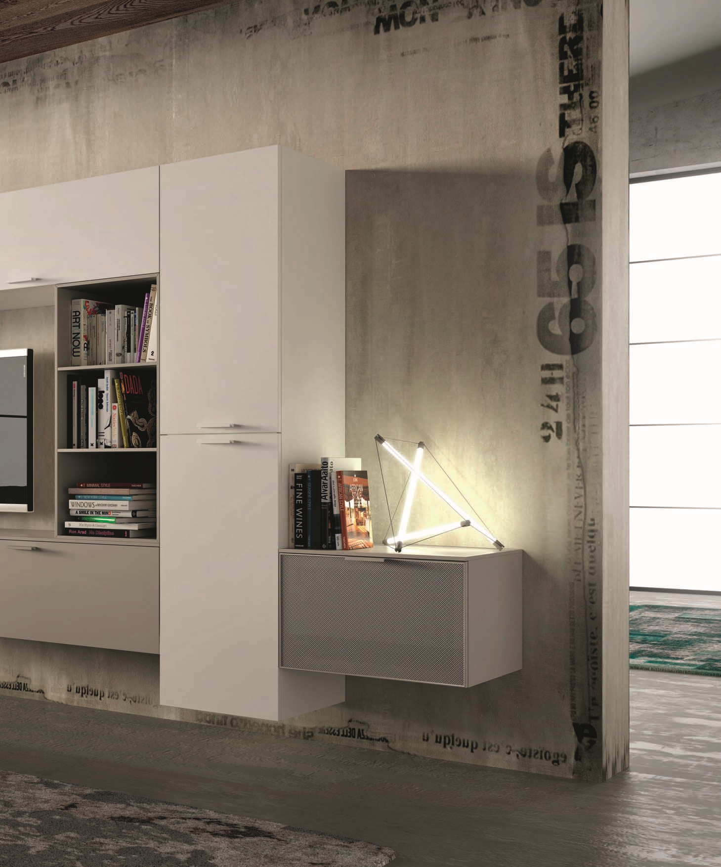 San michele soggiorno sole laccato opaco porta tv design ...