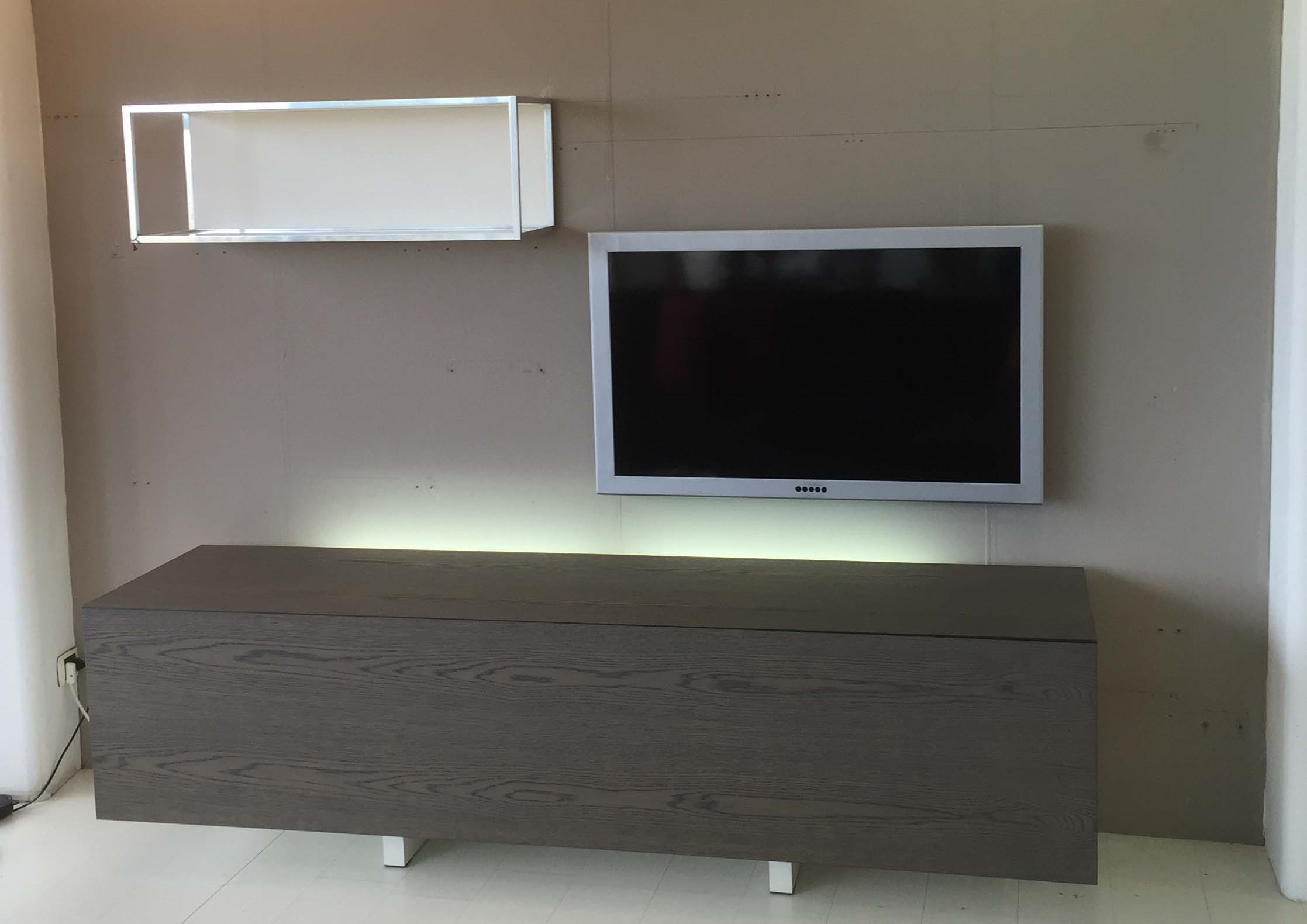 Mobile tv acerbis ludwing in legno rovere grigio soggiorni a ...