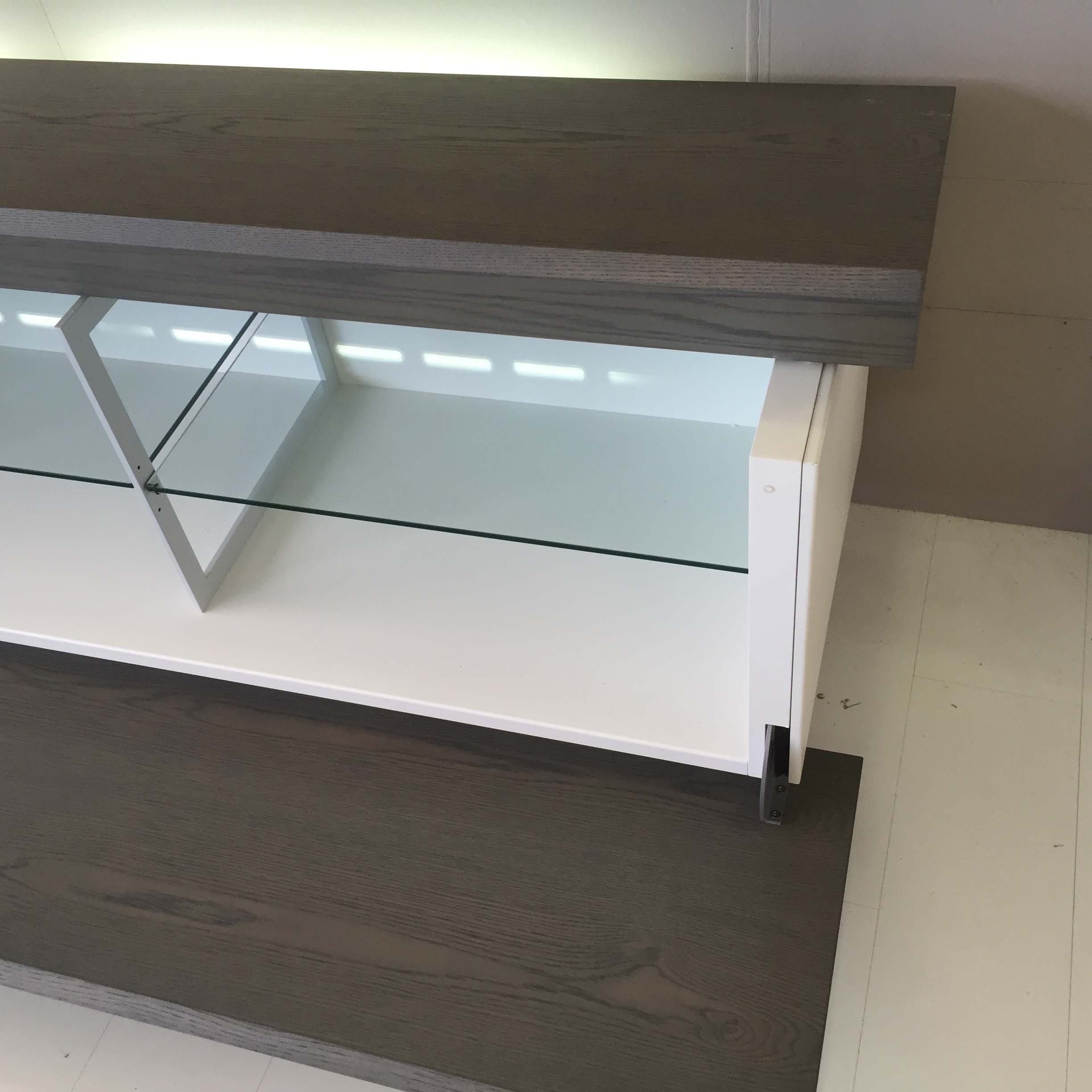 Mobile tv acerbis ludwing in legno rovere grigio soggiorni a ...