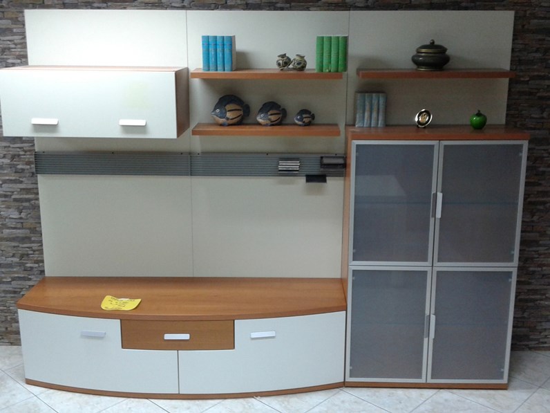 Parete attrezzata con led retroparete sma offerta outlet Parete attrezzata offerta