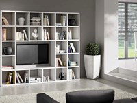 libreria con vano porta tv