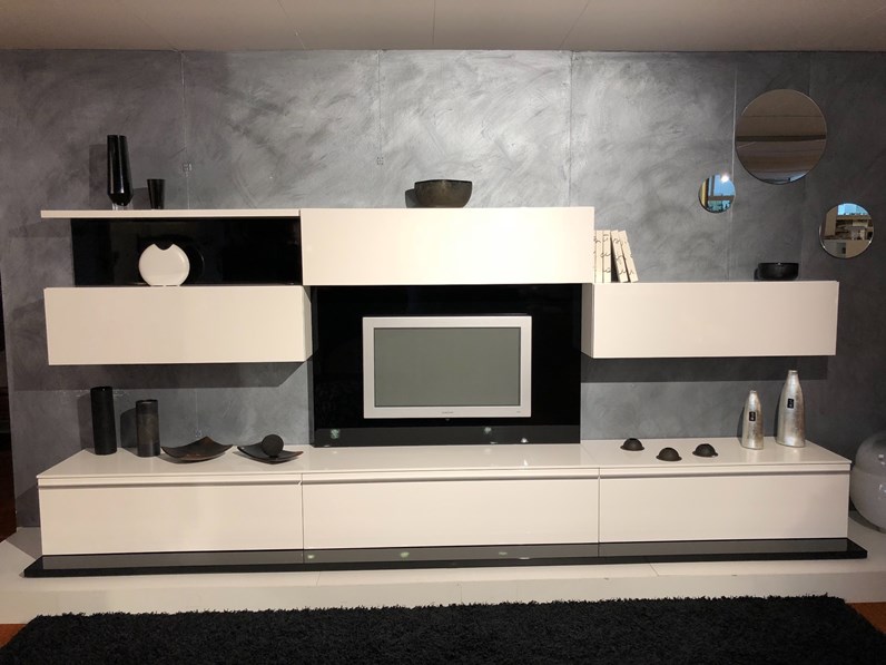 Parete Attrezzata In Laccato Lucido Stile Moderno T4 Turati