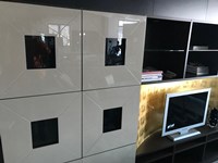 Parete tv soggiorno Besana modello Globe ante teca