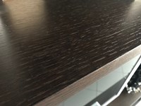 Parete tv soggiorno Besana modello Globe legno finitura rovere mokka