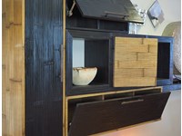 parete soggiorno etnico in legno e crash bambu nuovimondi in offerta