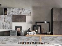 parete soggiorno vintage decape' white bronzo in offerta nuovimondi