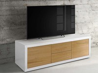PORTA TV ROVERE E ABETE SPAZZOLATO