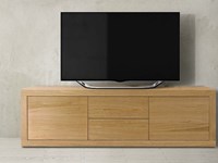 PORTA TV ROVERE E ABETE SPAZZOLATO