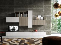 Soggiorno Alpe Start 001 Laminato Opaco Pareti attrezzate Moderno