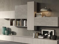 Soggiorno Alpe Start 002 Laminato Opaco Pareti attrezzate Moderno