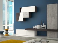 Soggiorno Alpe Start 004 Laminato Opaco Pareti attrezzate Moderno
