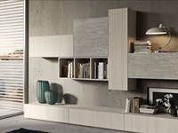 Soggiorno Alpe Start02 Laminato Materico Pareti attrezzate Moderno