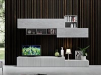 Soggiorno Alpe Start07 Laminato Materico Pareti attrezzate Moderno