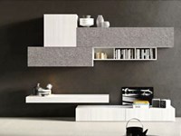 Soggiorno Alpe Start08 Laminato Materico Pareti attrezzate Moderno