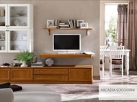 Soggiorno Arcadia modello AS210. Composizione soggiorno in stile classico disponibile in tre finiture.