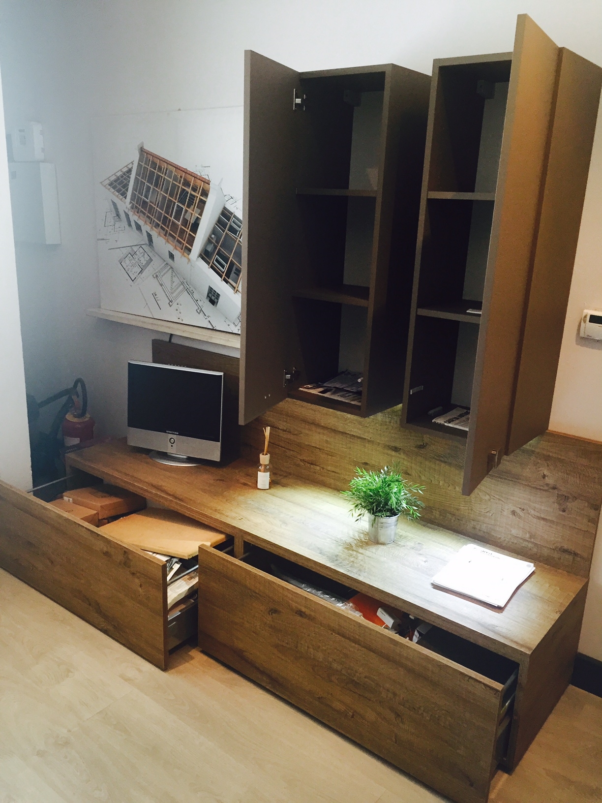 Soggiorno area arredamenti l 210 in laminato materico spessore 2,2 ...