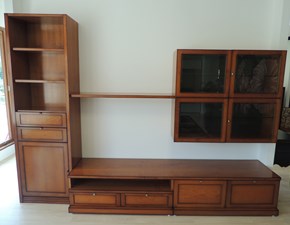 Parete attrezzata in legno stile classico margot stilema Parete attrezzata soggiorno classica