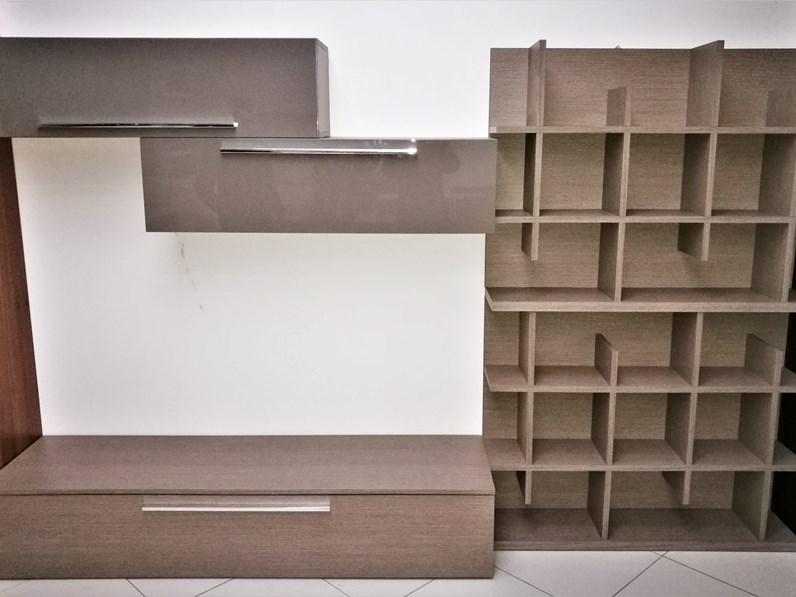 Soggiorno completo Theo in laminato lucido a prezzo scontato