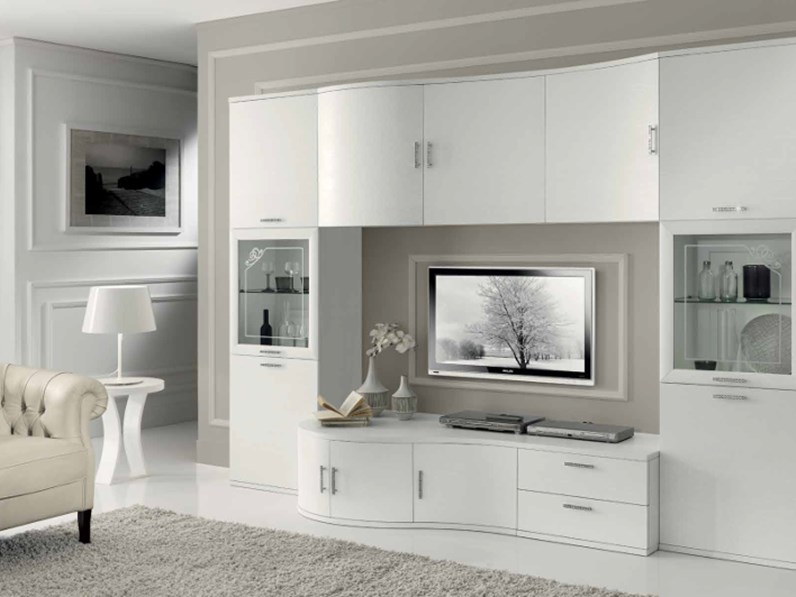 Soggiorno jazz delite laminato materico componibili classico Soggiorno classico contemporaneo