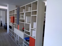 Soggiorno Doimo CityLine Libreria bifacciale over laminato laccato Laminato Materico Librerie Design