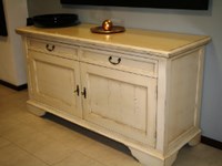Credenza patinata avorio legno vecchio