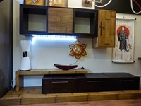 soggiorno etnico moderno essential legno e bambu in offerta outlet