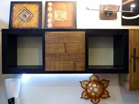 soggiorno etnico moderno essential legno e bambu in offerta outlet