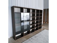 Soggiorno Jesse Libreria soggiorno studio legno rovere termotrattato Librerie