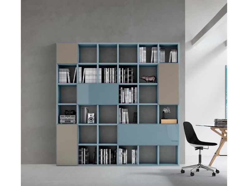 Libreria moderna slim da soggiorno design maronese Libreria soggiorno design