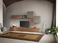 Soggiorno Napol in legno e laccato. Offerta sconto 30%