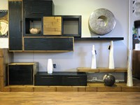 Soggiorno BAMBU DESIGN Parete soggiorno cm 300 legno e crash bamb