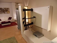 Soggiorno Side System con sistema di mensole angolari