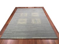 TAPPETO IN POLIPROPILENE GCM MODELLO OPEN COLORE GRIGIO CON GREOMETRIE OCRA 210x290cm