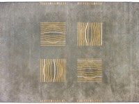TAPPETO IN POLIPROPILENE GCM MODELLO OPEN COLORE GRIGIO CON GREOMETRIE OCRA 210x290cm