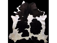 Tappeto Sitap pelle conciata bianco-nero