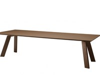 MIDJ Tavolo Toronto Fisso Rovere Moro con Struttura Rovere Moro
