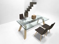MIDJ Tavolo Toronto Allungabile con Struttura Rovere Naturale, Sedia MIDJ Cover L