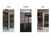 tavolo allungabile in legno e laccato como