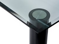 Tavolo in cristallo bisellato di Zanotta Brentano 90x200 scontato del -74%