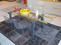 tavolo levante calligaris grigio e senape